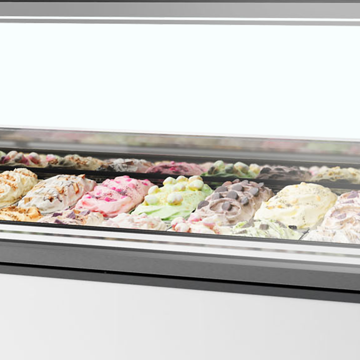 Vitrina expositora para helados con display ventilada MILLENNIUM ST24