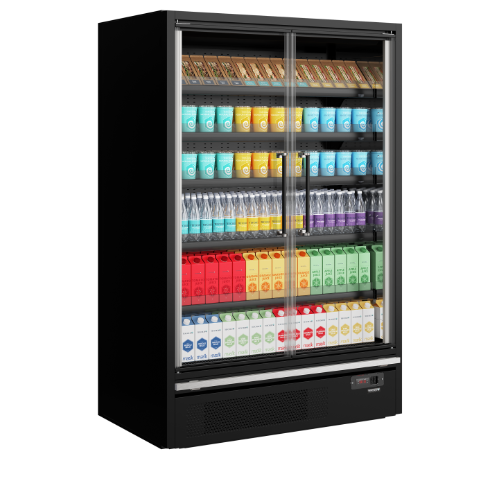 Refrigerador mural de supermercado Galaxy+ GP14FGD Black