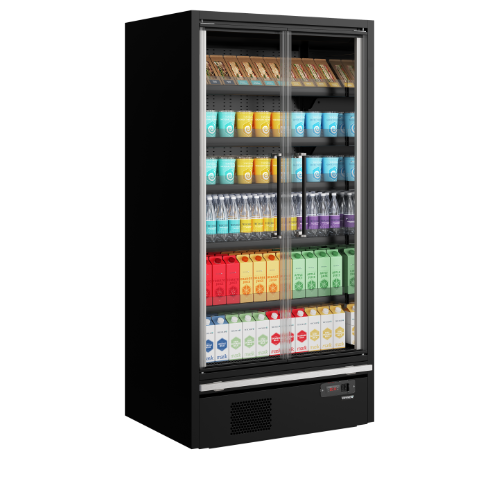 Refrigerador mural de supermercado Galaxy+ GP10FGD Black