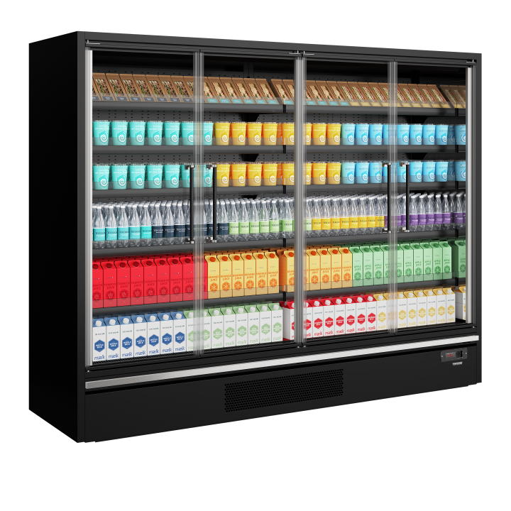 Refrigerador mural de supermercado Galaxy+ GP26FGD Black