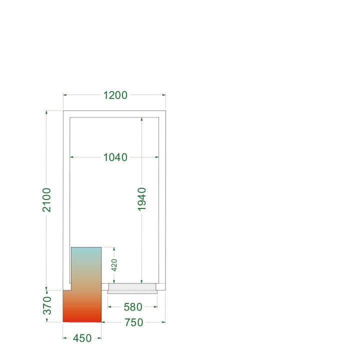 Cámara frigorífica CRPF1221