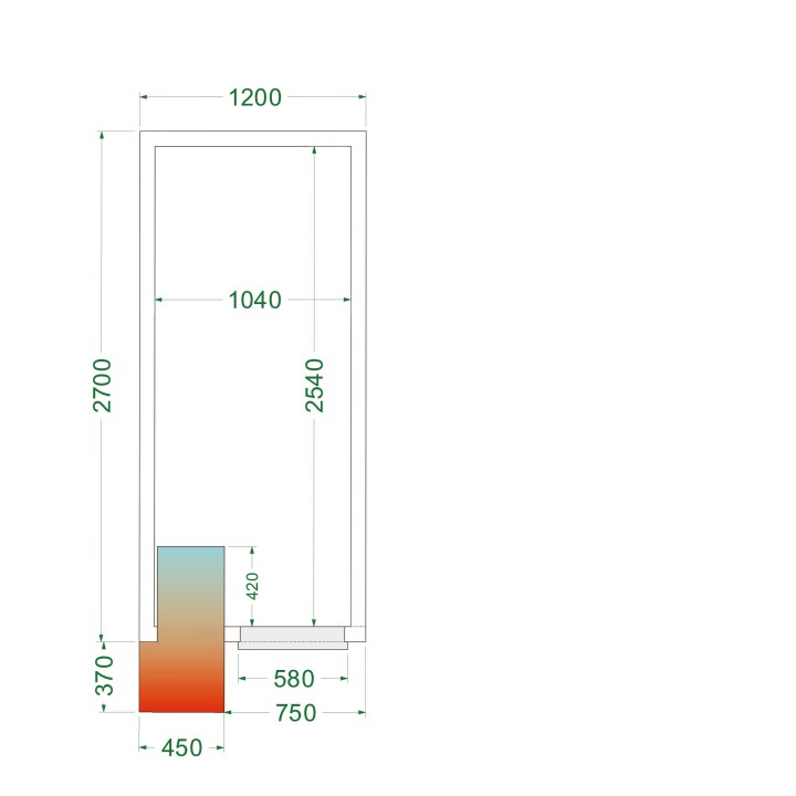 Cámara frigorífica CRPF1227