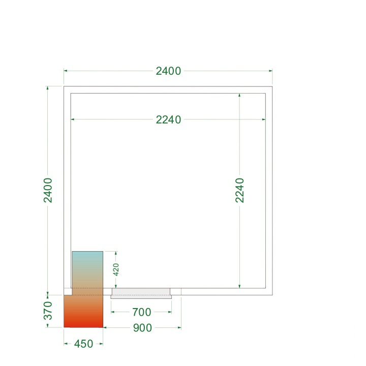 Cámara frigorífica CRPF2424