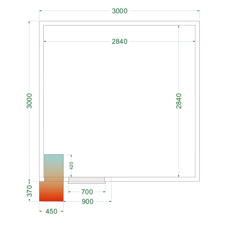 Cámara frigorífica CRPF3030