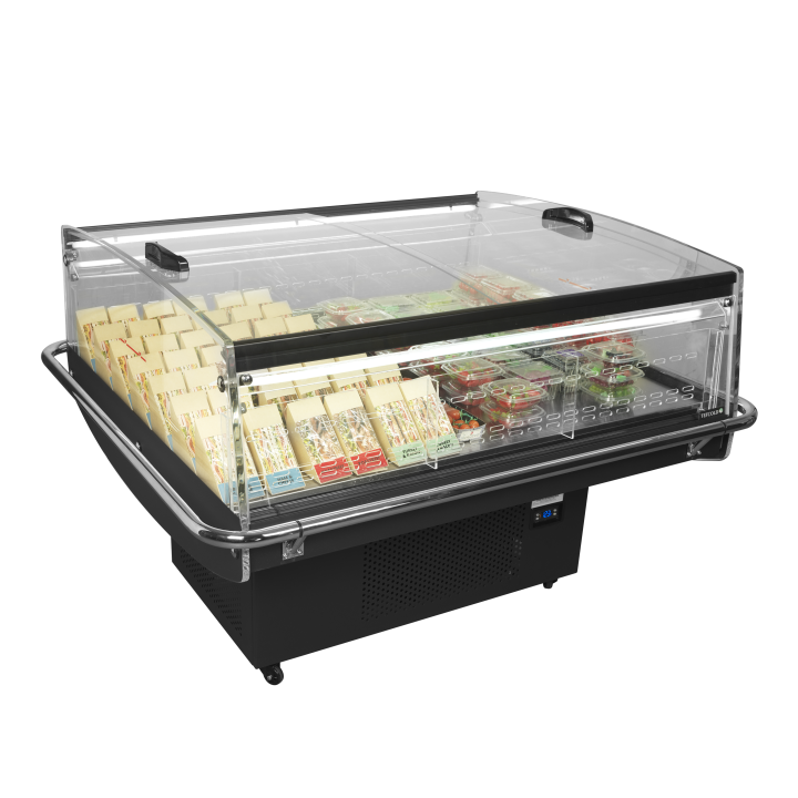 Refrigerador para la venta por impulso color negro PDC126 VS SL LED
