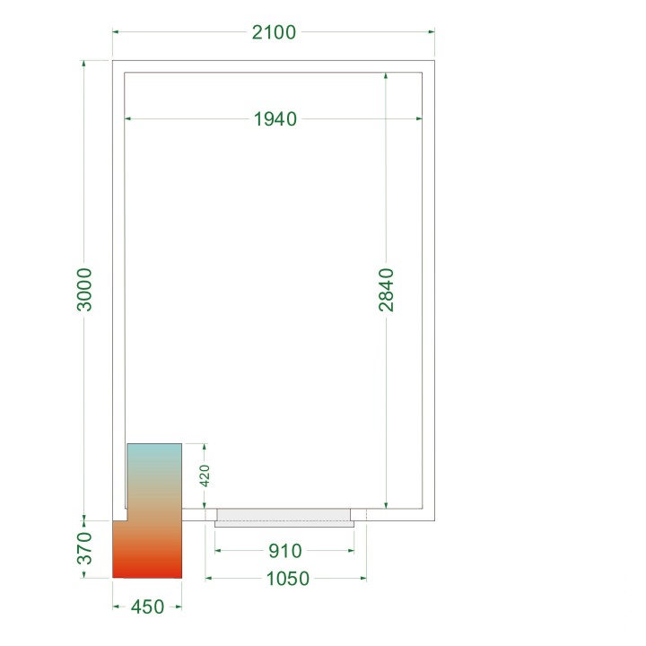 Cámara frigorífica CRPF2130WD